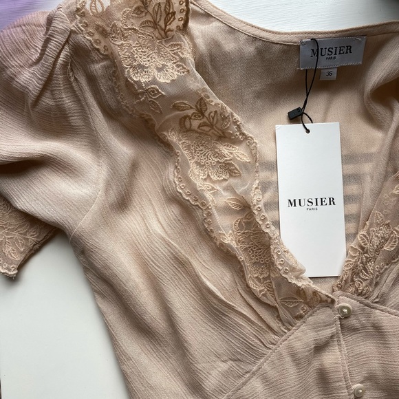 Musier Paris Estelle Lace Blouse - Picture 2 of 4